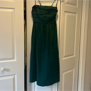 Abercrombie Emerson Strapless Poplin Midi Dress